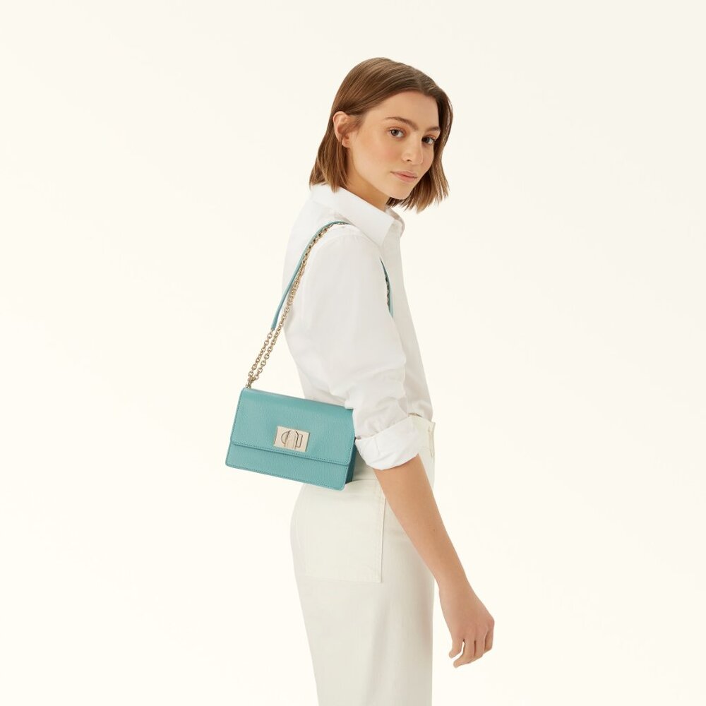 Furla 1927 Mini leather crossbody/shoulder bag in Zefiro